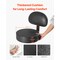 Rolling Stool with Back Support Wheels Height Adjustable PU Leather Swivel Chair Black